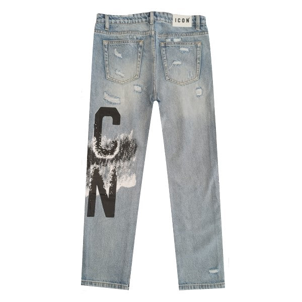 Icon Spray Effect Denim Rotture Junior