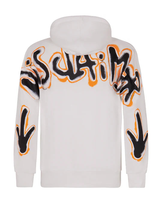 Disclaimer Spray Logo Hoodie Uomo