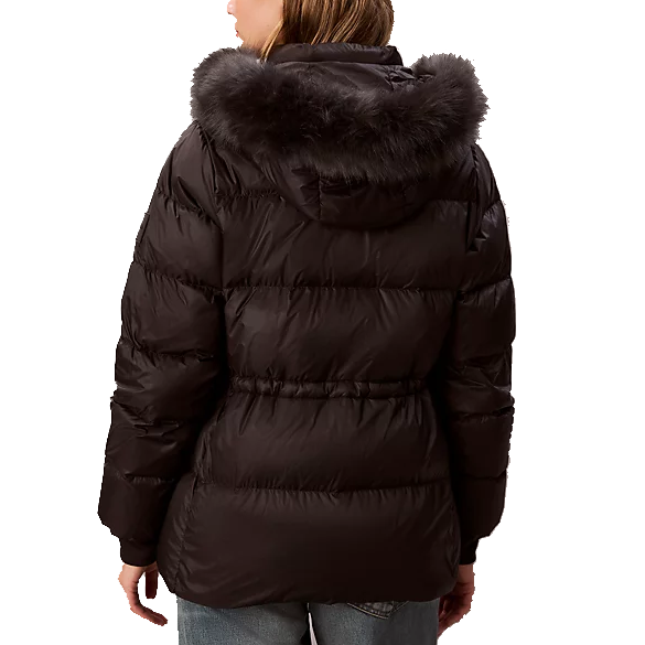 Calvin Klein Down Jacket With Fur Donna