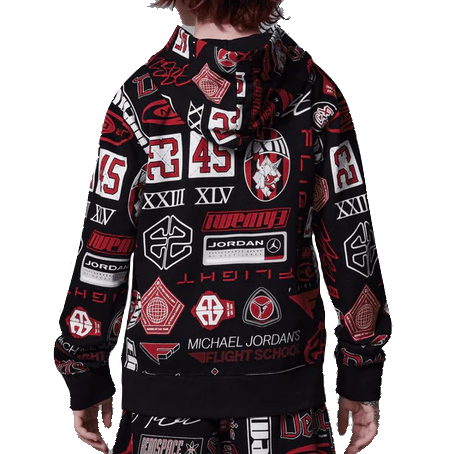 Jordan All Over Print Hoodie Junior