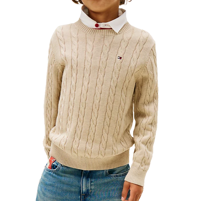 Tommy Jeans Cotton Cable Sweater Junior