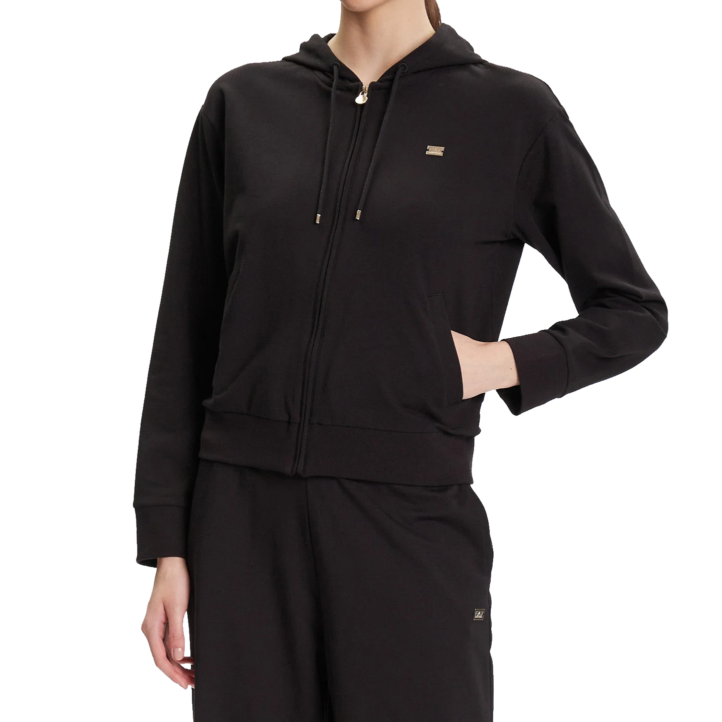 EA7 Badge Suit Full Zip Hoodie Donna