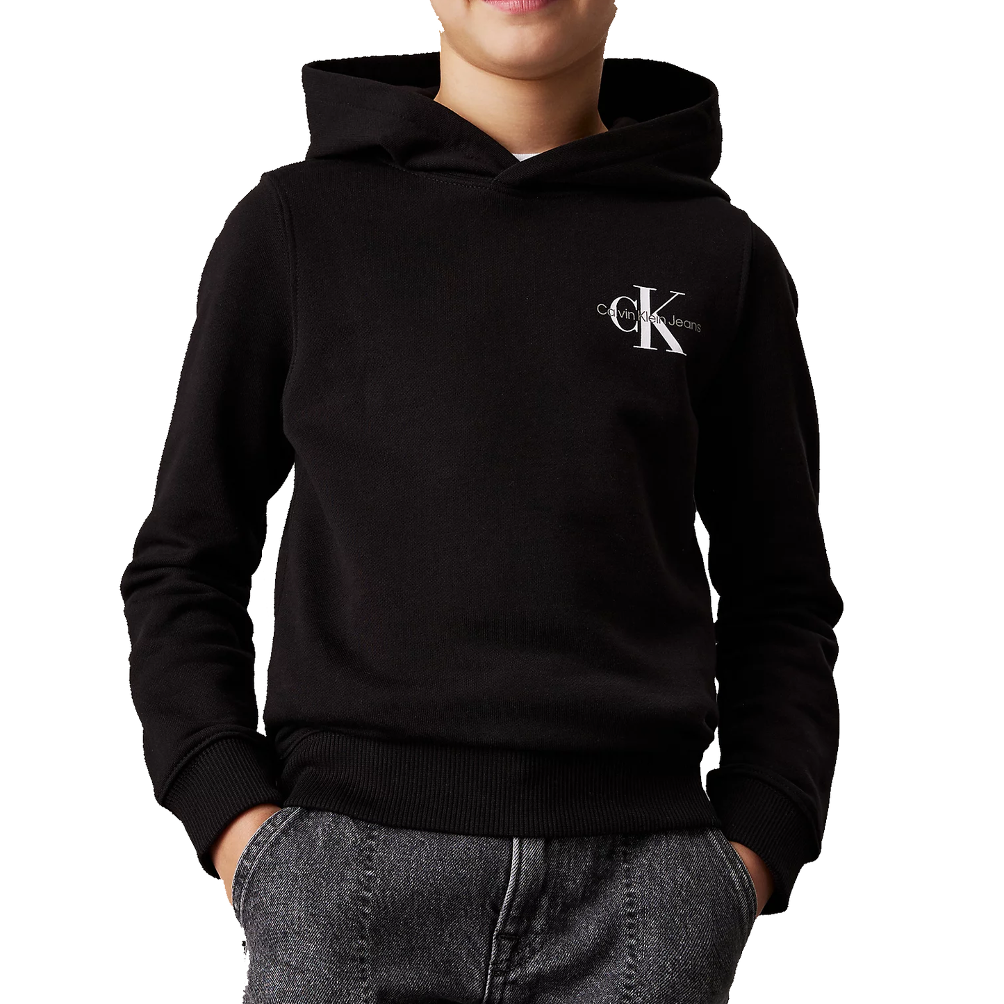 Calvin Klein Small Monogram Logo Hoodie Junior