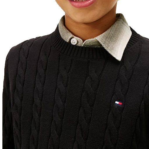 Tommy Jeans Cotton Cable Sweater Junior