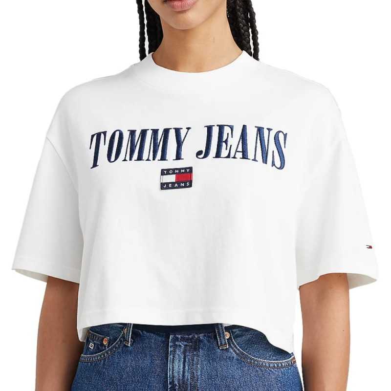 Tommy Hilfiger Jeans T-shirt Crop Archive White DW0DW14913-YBR
