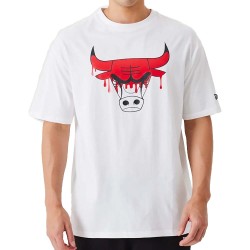 New Era T-Shirt Chicago Bulls NBA Drip Logo White