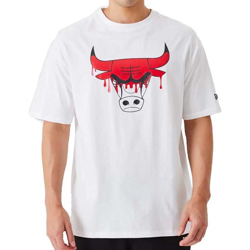 New Era T-Shirt Chicago Bulls NBA Drip Logo White