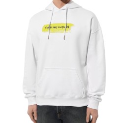 Comme Des Fuckdown Hoodie White And Green CDFU2190