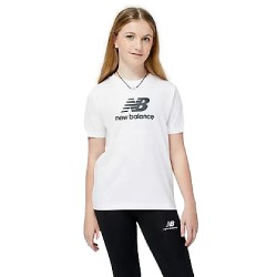 New Balance T-shirt Essentials Stacked Logo White