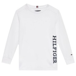 Tommy Hilfiger Jeans Long Sleeve T-Shirt Monotype White Junior KB0KB08327-YBR