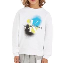 Calvin Klein Jeans Placed Spray Print Crew Junior IU0IU00437-YAF