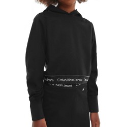 Calvin Klein Jeans Punto Logo Cropped Hoodie Junior