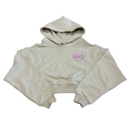 copy of Comme Des FuckDown Hoodie Heart Crop White