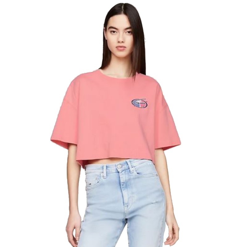 Tommy Hilfiger Jeans T-shirt Crop Pink