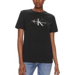Calvin Klein Jeans T-shirt Logo Irridesente Black