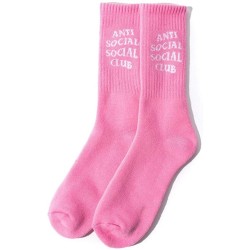 AntiSocialSocialClub Logo Socks Rosa ANTSS22PINK