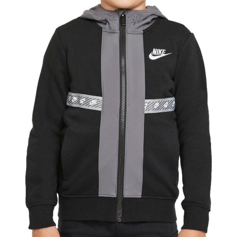 Nike Sportswear Full Zip Hoodie Black Junior 86H932-023