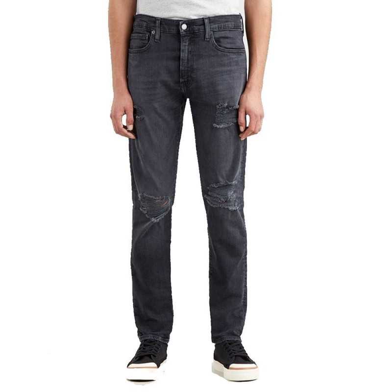 Levi's 512 Slim Taper Jeans nero con rotture 28833-1076