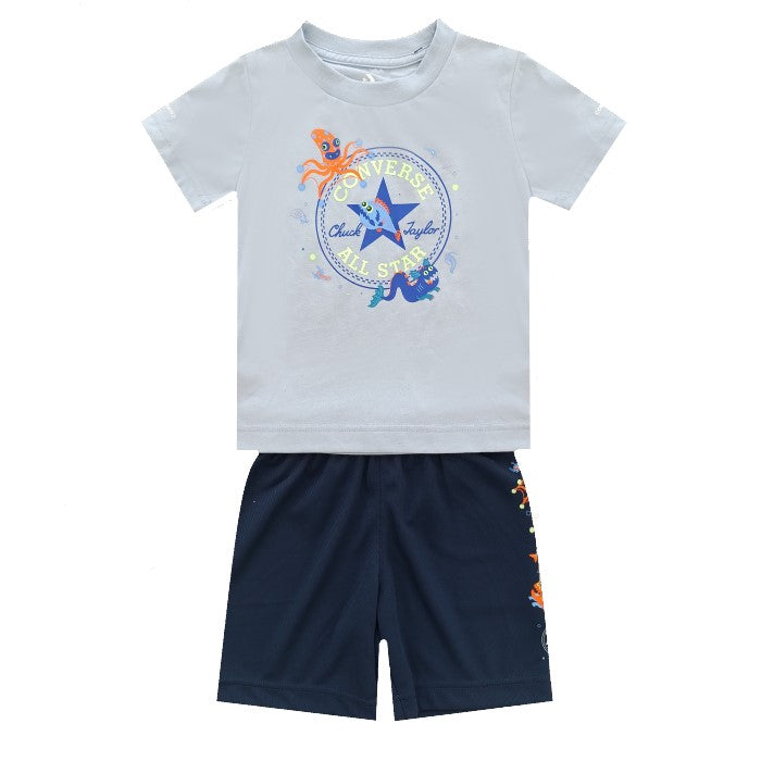 Converse Set 2 Pk T-Shirt Shorts Kids