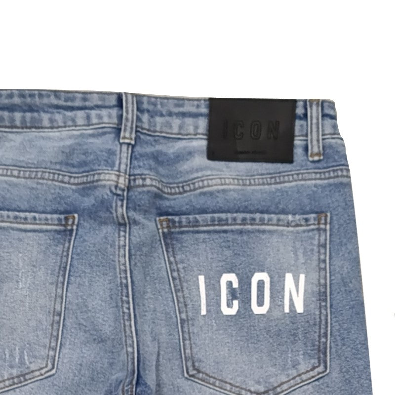 Icon Slim Fit Denim Rotture Uomo