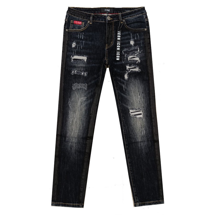 Icon Slim Fit Denim Rotture Uomo