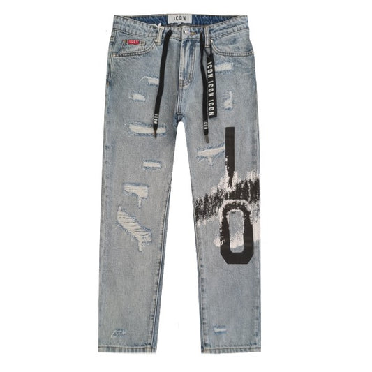 Icon Spray Effect Denim Rotture Junior