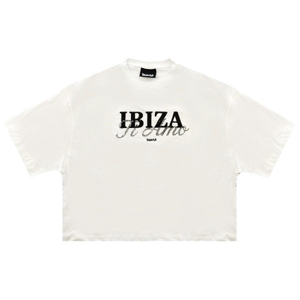 Disclaimer Oversize Glitter Ibiza T-Shirt Donna