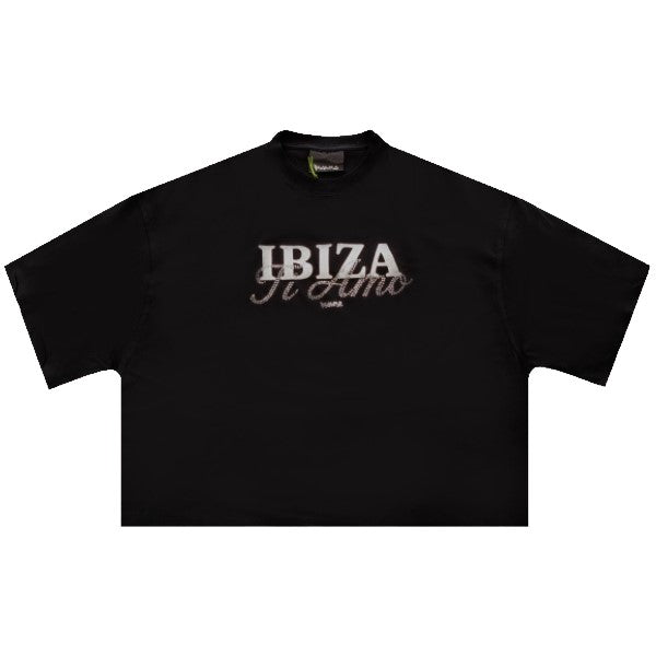 Disclaimer Oversize Glitter Ibiza T-Shirt Donna