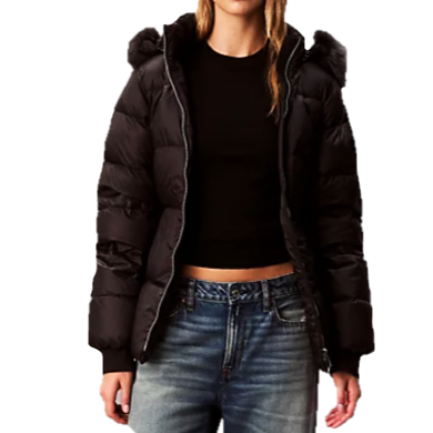 Calvin Klein Down Jacket With Fur Donna