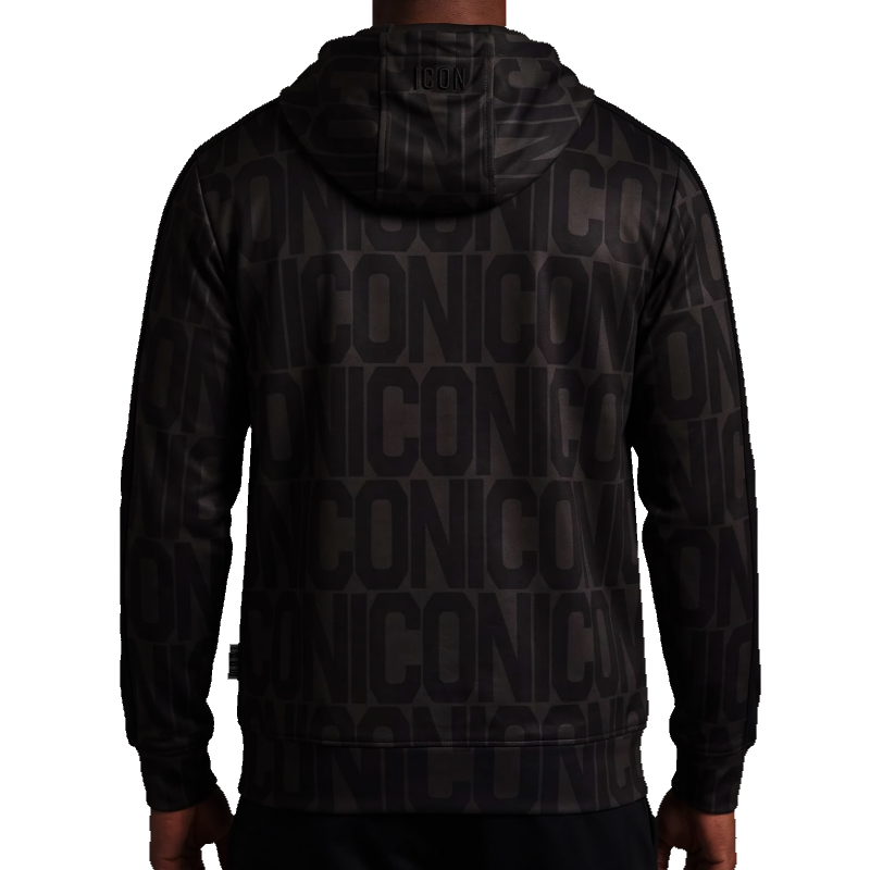 Icon All Over Print Full Zip Hoodie Uomo