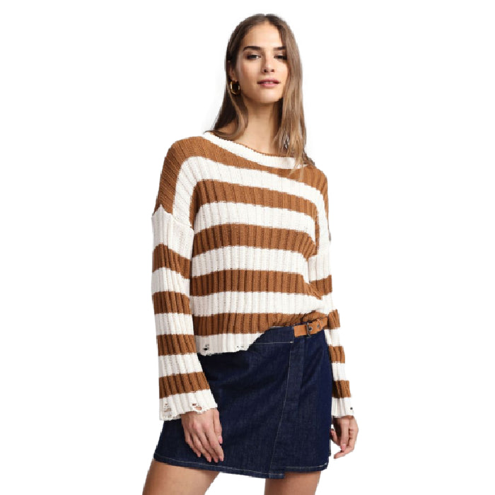 Please Maglione Righe Destroyed