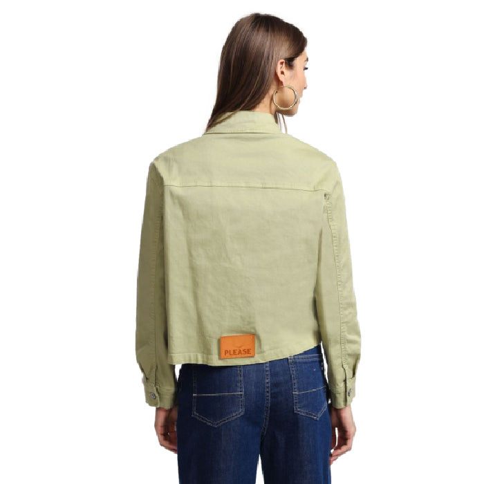 Please Giubbotto Camicia Con Ruches