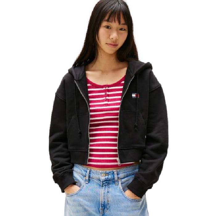 Tommy Hilfiger Jeans Hoodie Zip Crop Donna