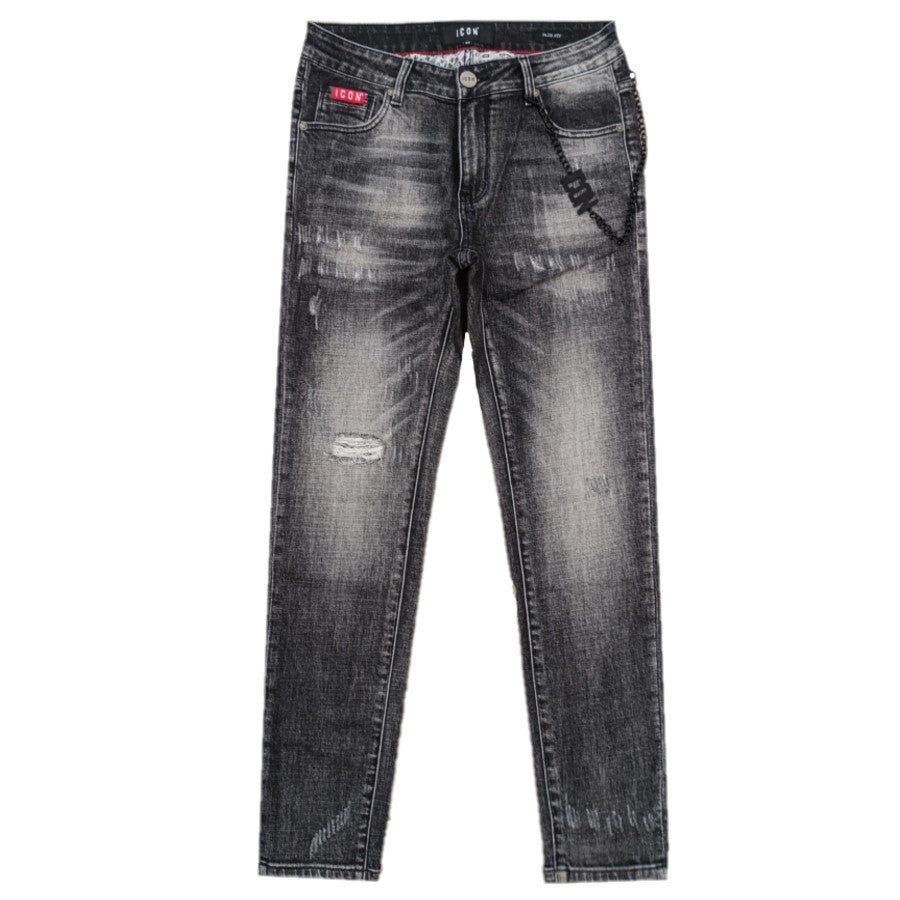 Icon Denim Slim Fit Abrasioni Uomo