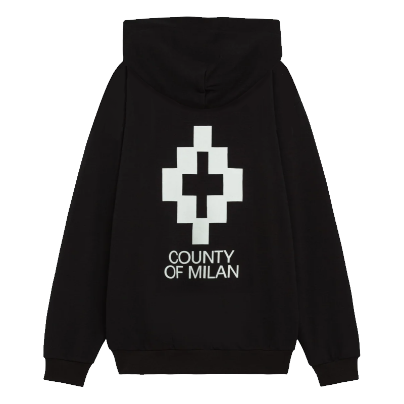 County Of Milan Basic Logo Full Zip Hoodie Uomo