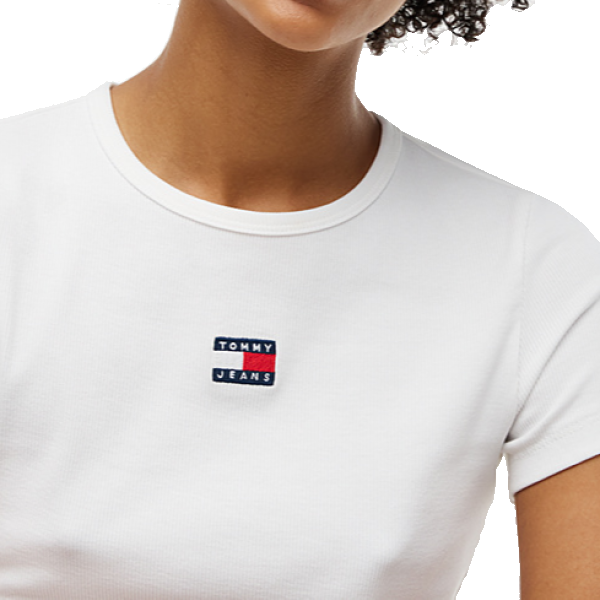 Tommy Jeans Badge Logo Slim Fit T-Shirt Donna