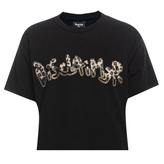 Disclaimer Animal Logo Glitter T-Shirt Junior