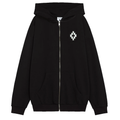 County Of Milan Basic Logo Full Zip Hoodie Uomo