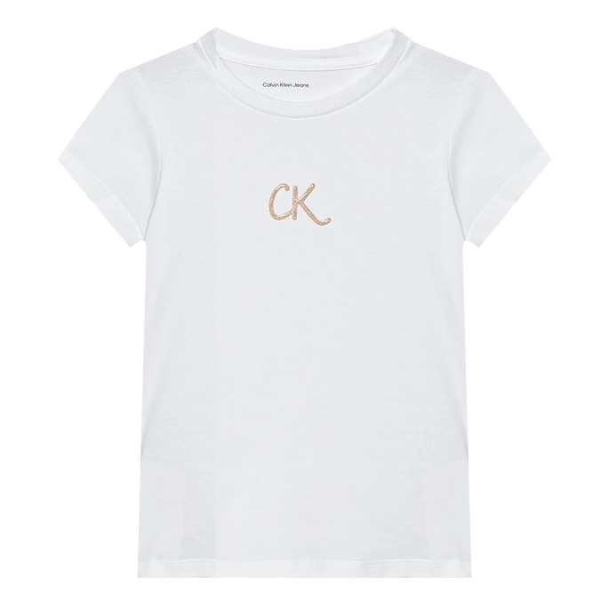 Calvin Klein Jeans Glitter Slim Fit T-Shirt Junior