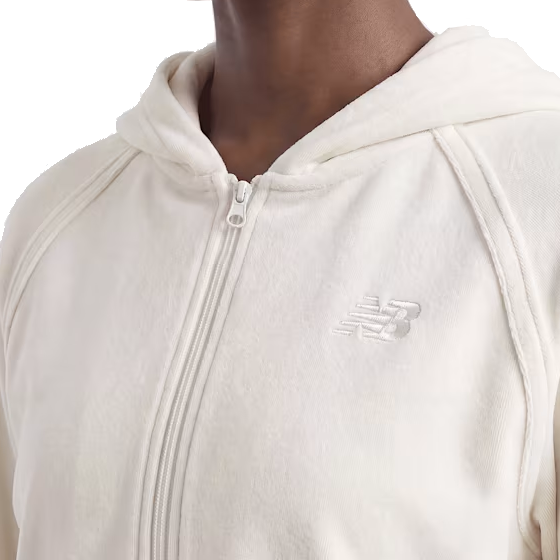 New Balance Brushed Coastal Fleece Full Zip Hoodie Donna