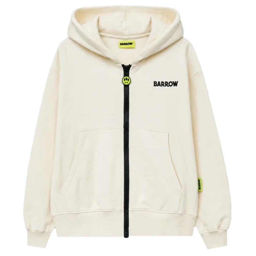 Barrow Retro Logo Full Zip Hoodie Uomo