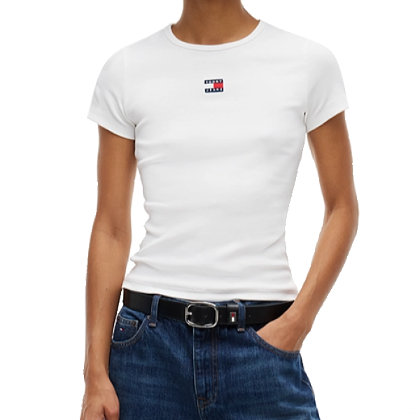 Tommy Jeans Badge Logo Slim Fit T-Shirt Donna