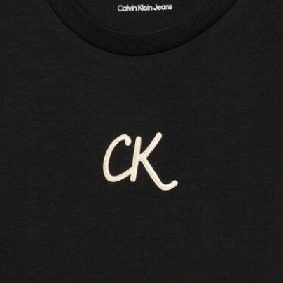Calvin Klein Jeans Glitter Slim Fit T-Shirt Junior