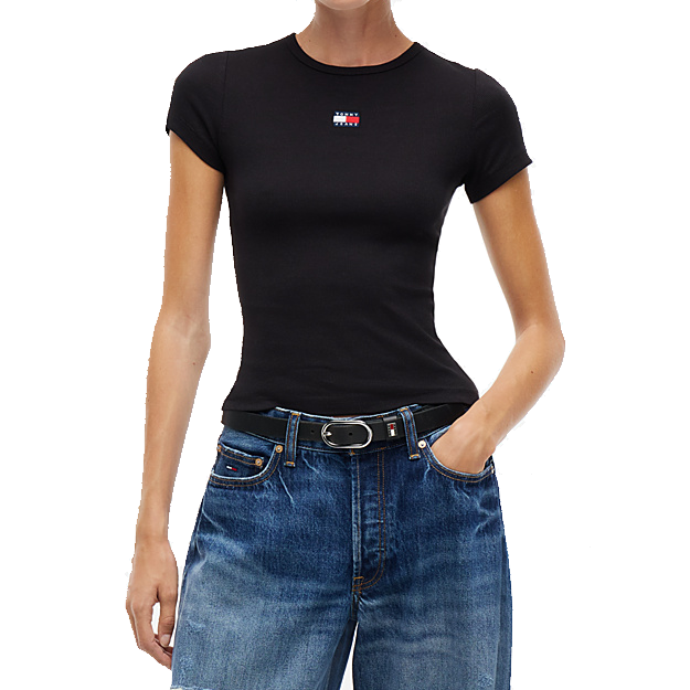 Tommy Jeans Badge Logo Slim Fit T-Shirt Donna
